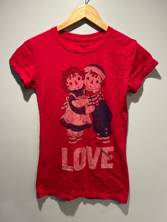 Tops - Red Graphic 'Love' Short Sleeve Tee - Women's